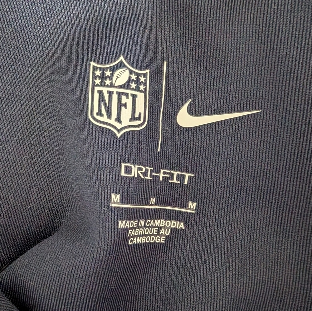 NFL Dri-FIT Navy and Grey Denver Broncos and Budlight Quarter zip M - Picture 2 of 8